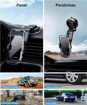 Suport auto cu incarcator pentru telefon mobil ESSAGER, cu ventuza [8]