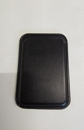 Suport de carduri magnetic pentru telefon, din piele, compatibil cu cu Magsafe, negru [2]