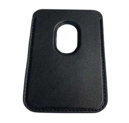 Suport de carduri magnetic pentru telefon, din piele, compatibil cu cu Magsafe, negru [4]