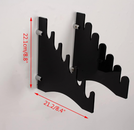 Suport de perete pentru cuțite/sabii din acril, negru [2]