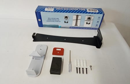 Suport de perete pentru Playstation 5 Slim cu suport pentru controler, negru [1]