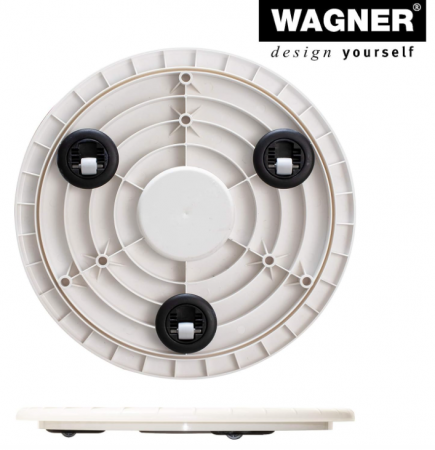 Suport ghiveci cu roti pentru plante WAGNER ULTRAFLAT Ø30cm, albă, 100 kg, 20044601 [6]