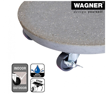 Suport ghiveci cu roți Wagner Ø 28 x 7,5 cm, Capacitate de incarcare 100kg, 20090101 [4]