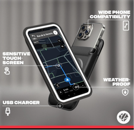 Suport magnetic de telefon pentru biciclete, impermeabil, Marime 2XL, pana la 17.2 cm (6.77'') [6]