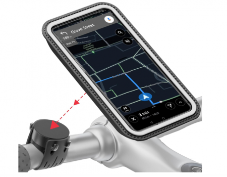 Ciclism - Suport magnetic de telefon pentru biciclete, impermeabil, Marime 2XL, pana la 17.2 cm (6.77'')