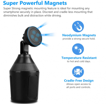 Suport magnetic pentru telefon auto EEEKit, universal reglabil [1]