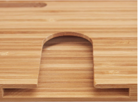 Suport pentru cada, Raft baie Relaxdays din bambus, 70 cm latime [7]