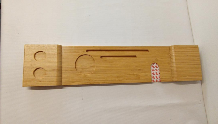 Suport pentru cada, Raft baie Relaxdays din bambus, 70 cm latime [1]