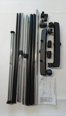 Suport pentru haine cu roți Amazon Basics, crom [1]