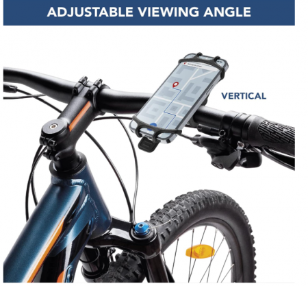 Suport telefon Cellularline Rider din silicon pentru bicicleta, Negru [5]