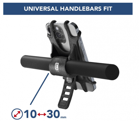 Suport telefon Cellularline Rider din silicon pentru bicicleta, Negru [3]