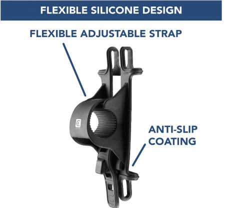 Suport telefon Cellularline Rider din silicon pentru bicicleta, Negru [4]