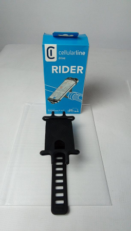 Suport telefon Cellularline Rider din silicon pentru bicicleta, Negru [2]