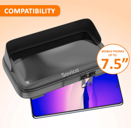 Suport telefon pentru motociclete, impermeabil, pana la 7,5" [5]