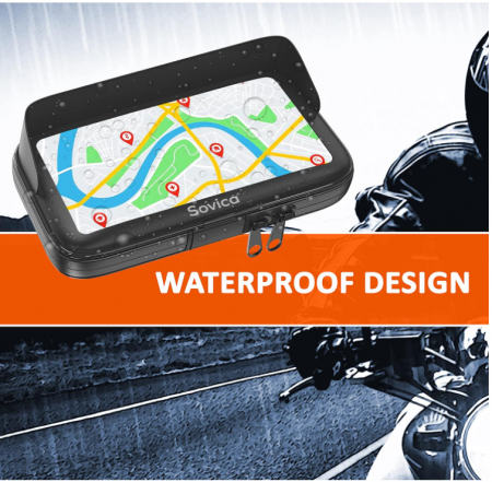 Suport telefon pentru motociclete, impermeabil, pana la 7,5" [7]