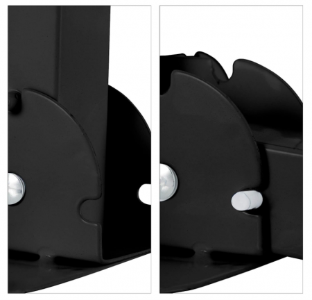 Suport umbrela Relaxdays, pentru stalpi de umbrela 25-35 mm, baza in cruce, pliabile [6]