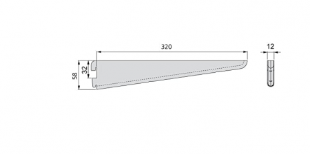 Suporturi pentru rafturi Emuca 7908812 pentru șină de perete dublă (dimensiune grilă: 32 mm), Alb, 320 mm, Set 15 buc [6]