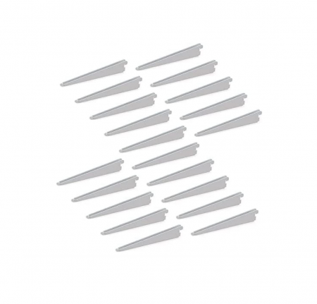 Organizare si depozitare - Suporturi pentru rafturi Emuca 7908812 pentru șină de perete dublă (dimensiune grilă: 32 mm), Alb, 320 mm, Set 15 buc