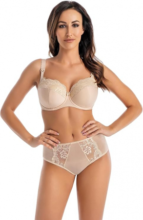 Sutien alăptare Teyli Marte, cu dantelă, bej, 115F [2]