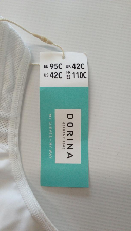 Sutien, bustiera sport pentru femei DORINA Flex, alb, Marimea 95C [2]