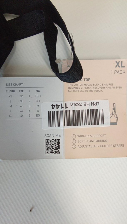 Sutien căptușit pentru femei Puma Iconic Padded, negru, Marimea XL [2]