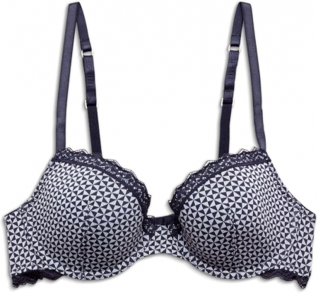 Sutien cu armatura ESPRIT Micro Print Par Classic, alb/albastru, 75B [3]