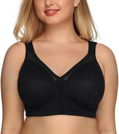 Imbracaminte femei - Sutien fara armatura pentru femei DotVol Minimizer, negru, 95G