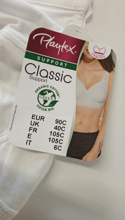Sutien Playtex pentru femei, clasic, din bumbac organic, Marimea 90C [2]