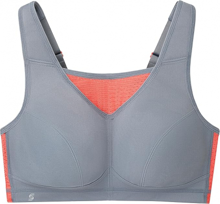 Sutien sport Glamorise pentru femei, gri/coral, 85E [3]