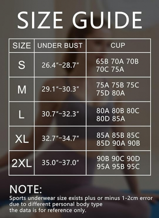 Sutien sport pentru femei Memoryee, push-up, negru, S [4]