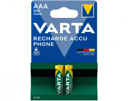 TV, Audio & Foto - Set 2 baterii reincarbaile VARTA T398, AAA, 800 mAh, 58398101402, pentru telefoane fara fir