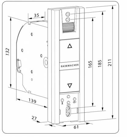 Tabachera electrică pentru curea RolloTron Basis DuoFern 1200-UW pentru rulou, fără banda, pentru casă inteligentă (HomePilot) [3]