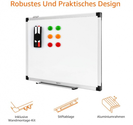 Tablă albă magnetica Amazon Basics, 60 x 45 cm (Lxl) [7]