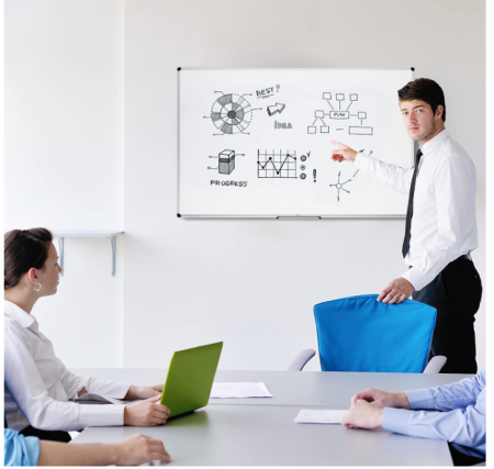 Tablă albă magnetica Amazon Basics, 90 cm x 60 cm (Lxl) [10]