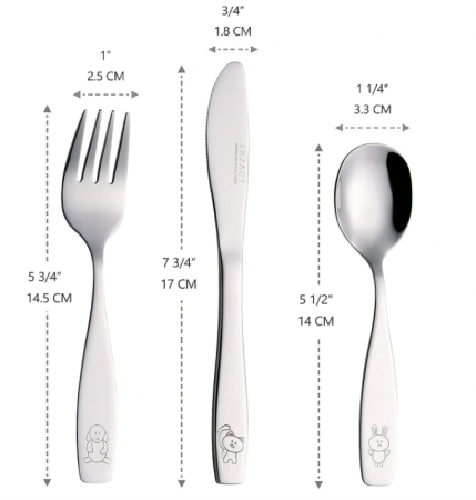 Tacâmuri pentru copii Exzact 6 buc, 2x furculita, lingura, cutit [3]