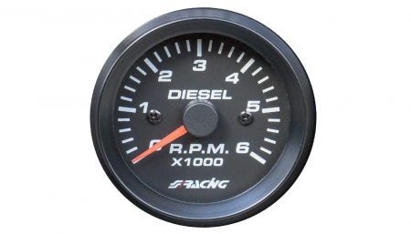 Tahometru SIMONI RACING TM/BD Black Line 2" 0-6000 RPM pentru mașini diesel [0]