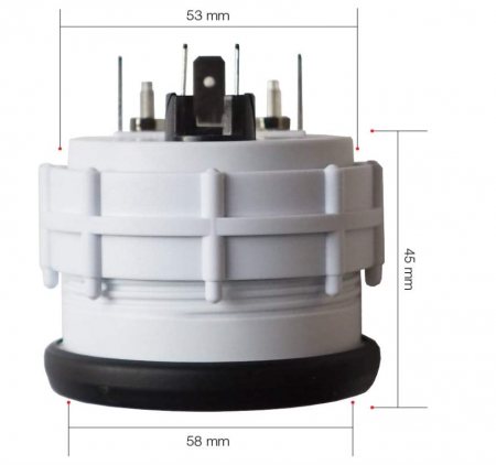 Tahometru SIMONI RACING TM/BD Black Line 2" 0-6000 RPM pentru mașini diesel [1]