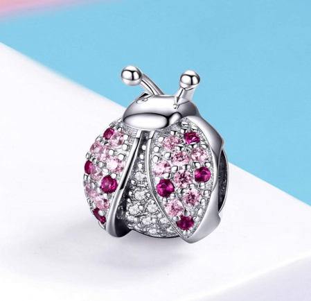 Talisman gărgăriță/buburuză din argint 925, breloc pentru brățară Pandora [3]