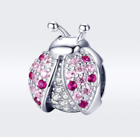 Talisman gărgăriță/buburuză din argint 925, breloc pentru brățară Pandora [4]