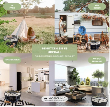 Tarc pliabil pentru animale de companie Mobiclinic Pets, 110 x 100 x 57 cm [8]