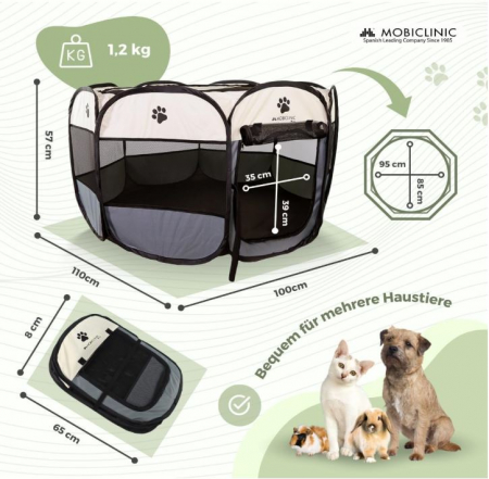 Tarc pliabil pentru animale de companie Mobiclinic Pets, 110 x 100 x 57 cm [7]
