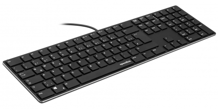 Tastatură cu fir silențioasă Speedlink RIVA Scissor Keyboard pentru PC, cu USB, layout german, negru [0]