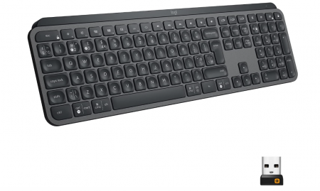 Tastaturi, Mouse și dispozitive de intrare - Tastatura Wireless Logitech MX Keys, QWERTZ Layout German, negru grafit