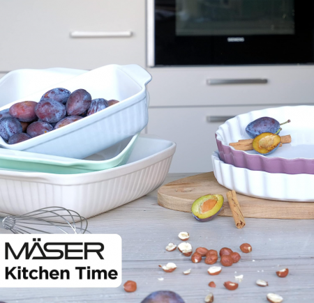 Tava pentru tarta MÄSER 931142 rotunda de copt, Ø 27 cm, ceramica, verde [4]