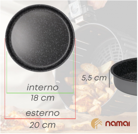 Tavă rotundă de copt pentru friteuza cu aer cald NAMAI 18 cm [5]