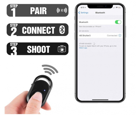 Telecomandă declanșator pentru cameră cu Bluetooth HITSLAM [4]
