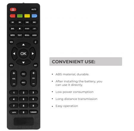 Telecomanda originală Echosat compatibila cu dispozitivele de marcă Echosat Hd-Line Leyf Bamof Tevsan [4]