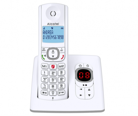 Telefon fără fir Alcatel Classic F530 DECT, alb [0]