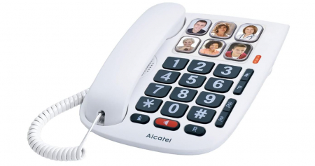 Telefon fix pentru seniori Alcatel TMAX 10, cu taste mari, alb [0]
