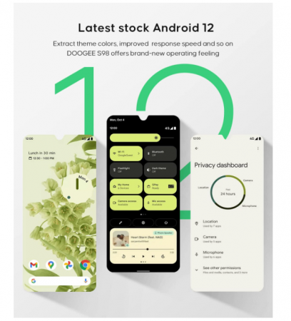 Telefon mobil Doogee S98, 4G, 6.3", 8GB RAM, 256GB ROM, Android 12, Helio G96, 6000mAh [5]